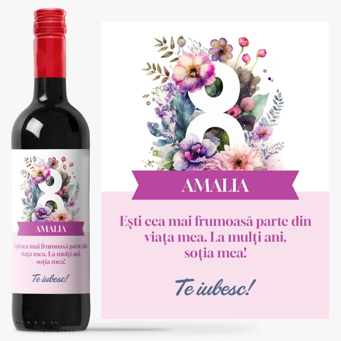 Vin personalizat cu mesaj - 8 Martie [3]