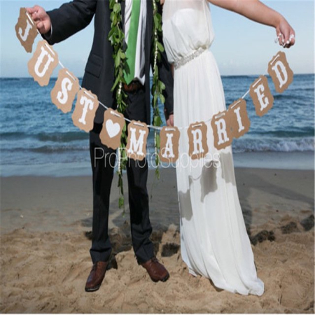 Decoratiuni NUNTA - Banner JUST MARRIED