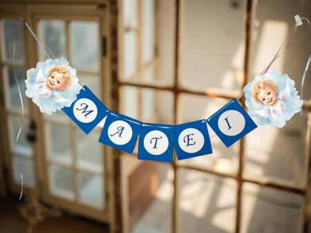 BOTEZ - Banner nume INGERAS BLUE
