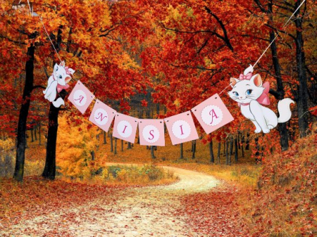 Banner nume & Props Candy Bar - Banner nume - PISICUTA
