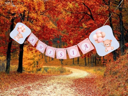 Banner nume & Props Candy Bar - Banner nume -TEDDY ROZ