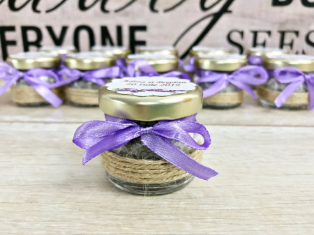 Marturii NUNTA - Borcanel sare de baie LAVANDA