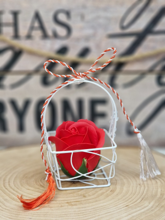 BOTEZ - Cadou 8 Martie Cosulet cu Trandafir de Sapun