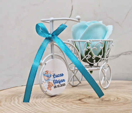 Marturii NUNTA - Caleasca cu trandafir sapun BLUE