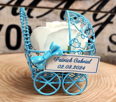 Marturii BOTEZ - Carucior cu trandafir sapun ALB