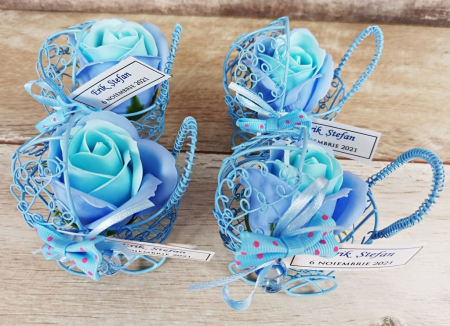 Carucior cu trandafir sapun BLUE [1]
