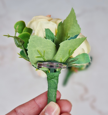 Cocarde minirose CREM [1]