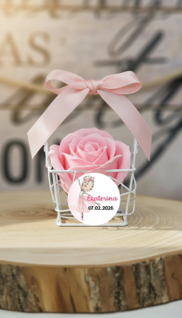 NUNTA - Cosulet cu trandafir de sapun ROZ