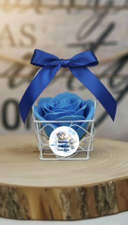 NUNTA - Cosulet cu trandafir de sapun BLUE