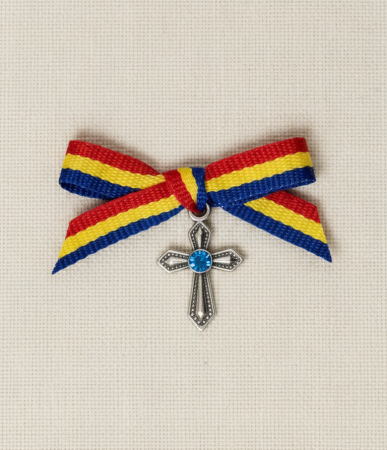 BOTEZ - cruciulite TRICOLOR (piatra blue)