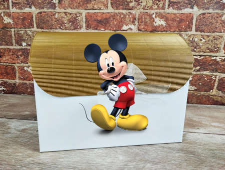 Casute dar BOTEZ - Cufar dar MICKEY MOUSE (acoperis auriu)