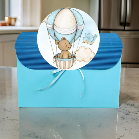 Casute dar BOTEZ - Cufar de dar URSULET BLUE