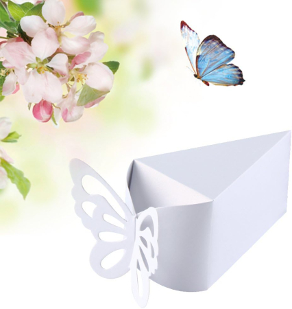 Cutii in forma de felie de tort (ALB) - set 10 buc [2]