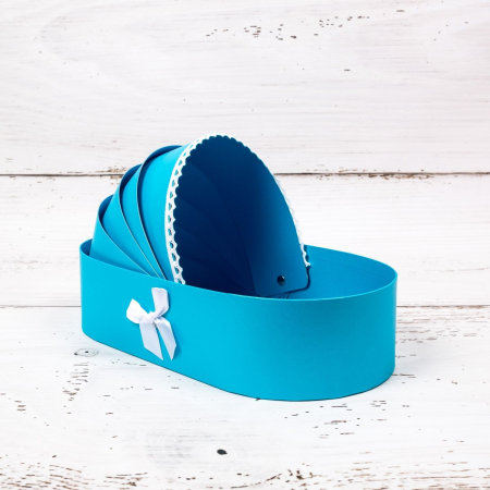 Cutie trusou botez biserica tip landou (albastra) [1]