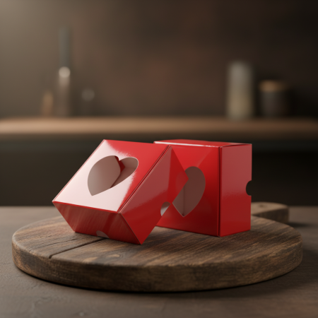 Cutii albe cu fereastra INIMA 5.5x5.5x2.5 cm - Copie [2]