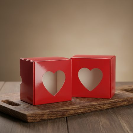 Cutii albe cu fereastra INIMA 5.5x5.5x2.5 cm - Copie [9]