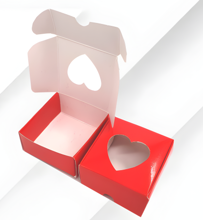 Cutii albe cu fereastra INIMA 5.5x5.5x2.5 cm - Copie [6]