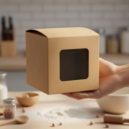 BOTEZ - Cutii marturii cu fereastra (8 x 8 x 8 cm)