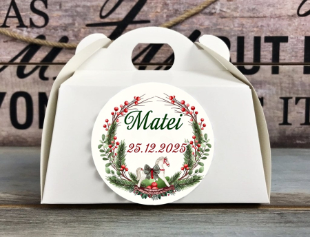 Cutii prajituri & pungi - Cutii prajituri model CHRISTMAS