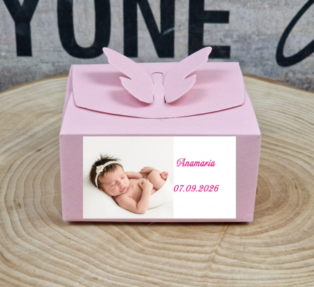 Marturii BOTEZ - Cutiuta cu POZA (model pink)