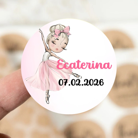 Etichete MARTURII - Eticheta adeziva Balerina (3.8 cm)
