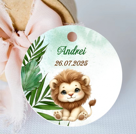 Etichete MARTURII - Eticheta cerc Baby Lion (5 cm)