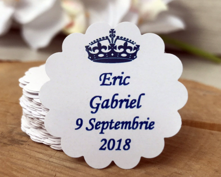 Etichete MARTURII - Etichete marturii botez Coronita