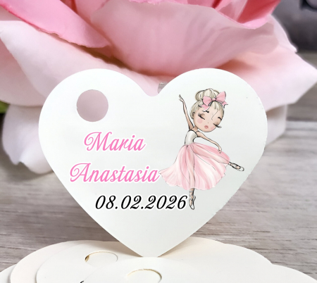Etichete MARTURII - Eticheta marturii inima BALERINA