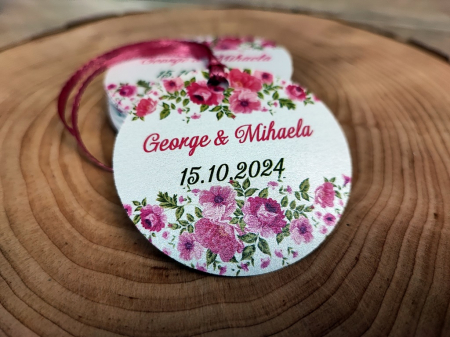 NUNTA - Eticheta rotunda - Floral Style