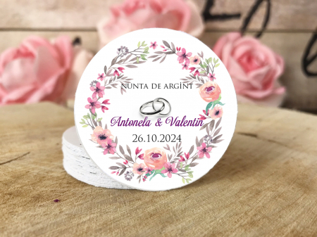 Eticheta Nunta de Argint (5 cm) [1]
