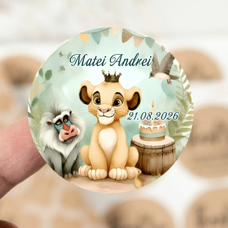Etichete MARTURII - Eticheta Lion King (5 cm)