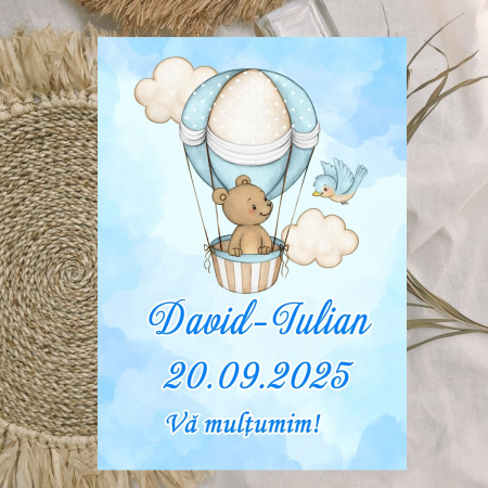 Etichete MARTURII - Etichete adezive URSULET IN BALON
