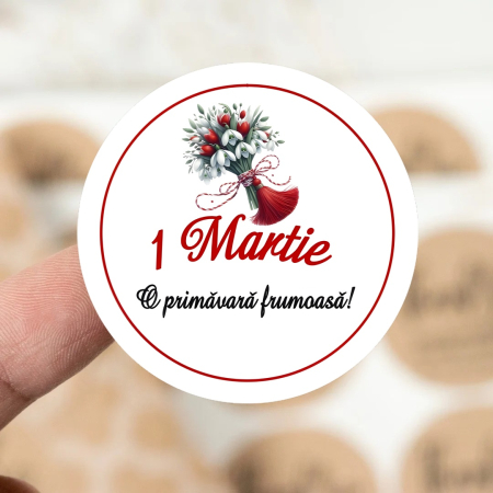 BOTEZ - Etichete autocolante MARTISOARE (3.8 cm)