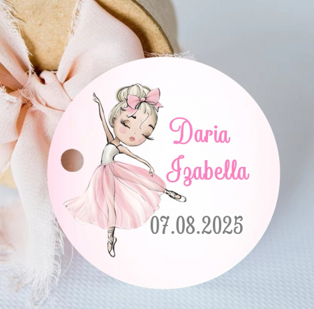 Etichete MARTURII - Etichete botez BALERINA (3.8 cm)