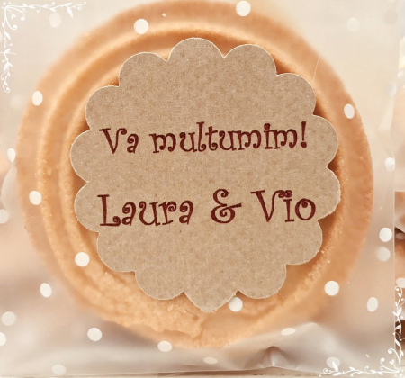 BOTEZ - Etichete rotunde craft (3.8  cm)