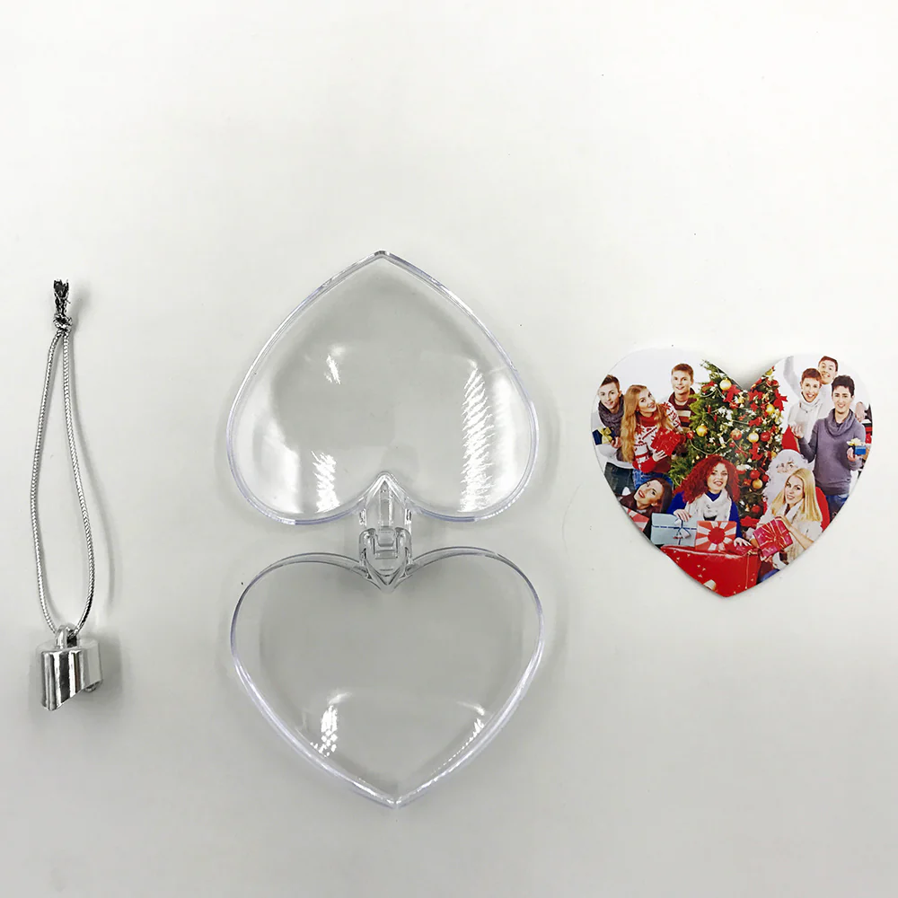 Glob personalizat pentru brad inima cu doua fotografii [6]