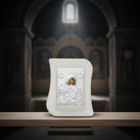 Icoana metal pe suport de sticla [2]