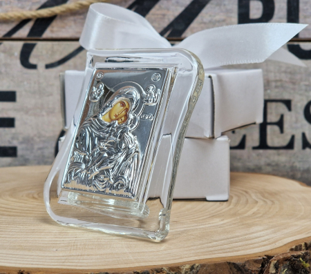 Iconita Maica Domnului pe suport de sticla transparent [1]