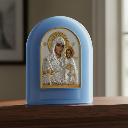 Icoana metal pe suport de sticla BLUE [1]