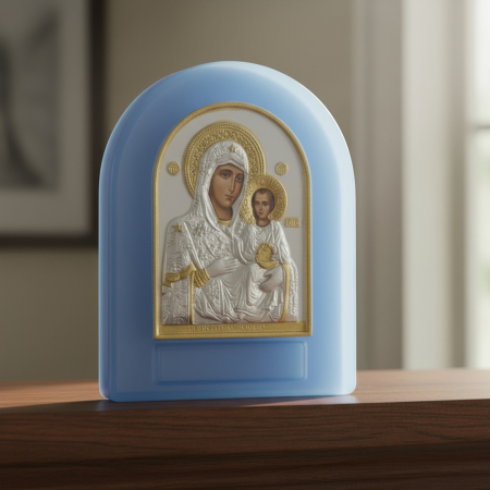 Marturii BOTEZ - Icoana metal pe suport de sticla BLUE