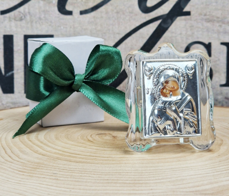 Iconita Maica Domnului pe suport de sticla TRANSPARENT [7]