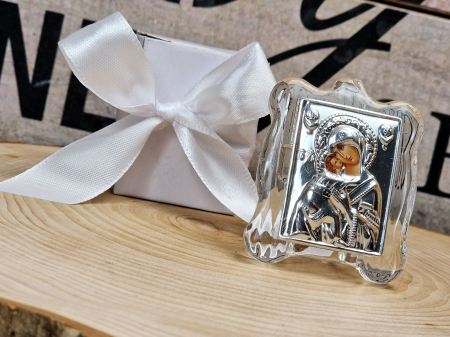 Iconita Maica Domnului pe suport de sticla TRANSPARENT [4]