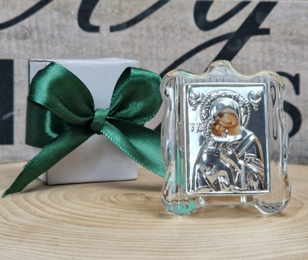 Iconita Maica Domnului pe suport de sticla TRANSPARENT [3]