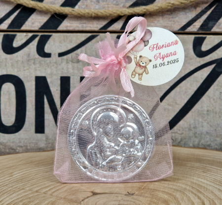 BOTEZ - Iconita argintie (magnetica) Teddy