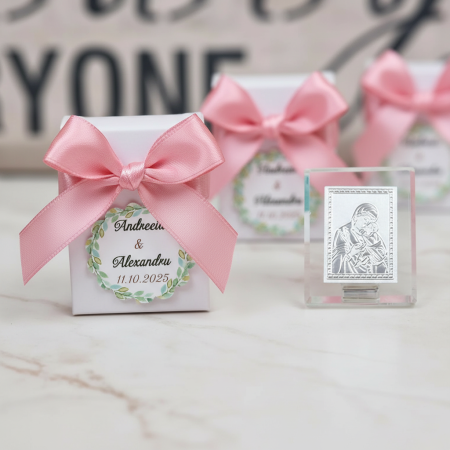 Marturii BOTEZ - Iconita Maica Domnului (funda roz)