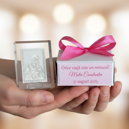 Marturii BOTEZ - Iconita Maica Domnului (funda roz)