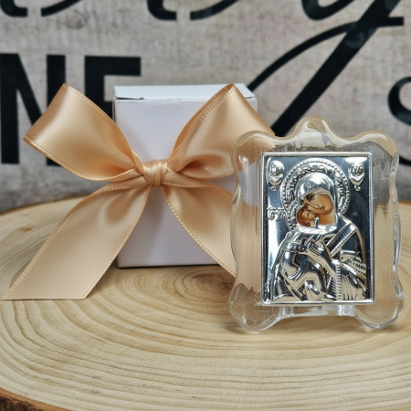 Marturii BOTEZ - Iconita Maica Domnului pe suport de sticla