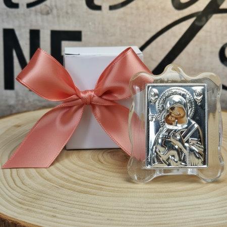 Iconita Maica Domnului pe suport de sticla [4]