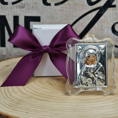 Iconita Maica Domnului pe suport de sticla [4]