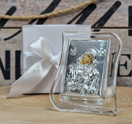 Iconita Maica Domnului pe suport de sticla transparent [5]